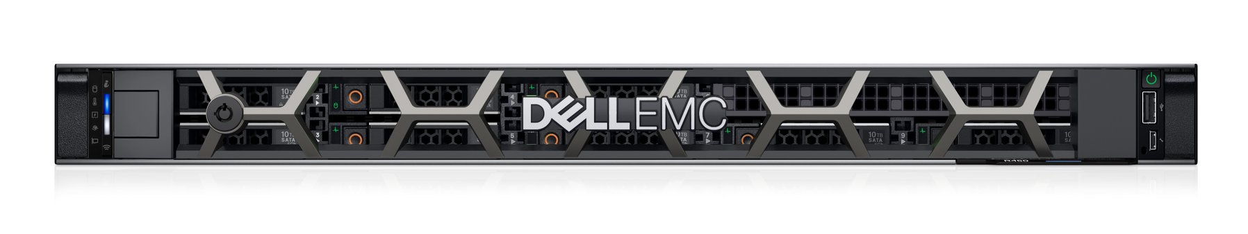 Dell PowerEdge R450, Intel Xeon Silver 4309Y 8-Core, 16 GB RAM, 480 GB SSD, 8x2.5" Hot-Swap, PERC H355, rackmonterad 1U, 3 års på-platsen-garanti NBD