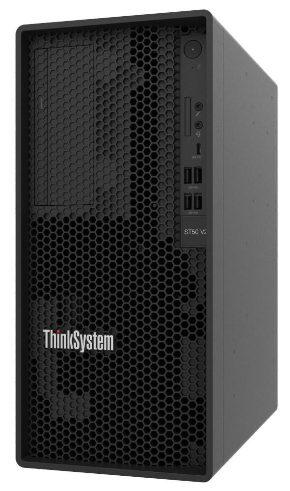 Lenovo ThinkSystem ST50 V2 Tower, Xeon E-2324G 4-Core, 1x16 GB RAM, 2x960 GB SSD, utan operativsystem