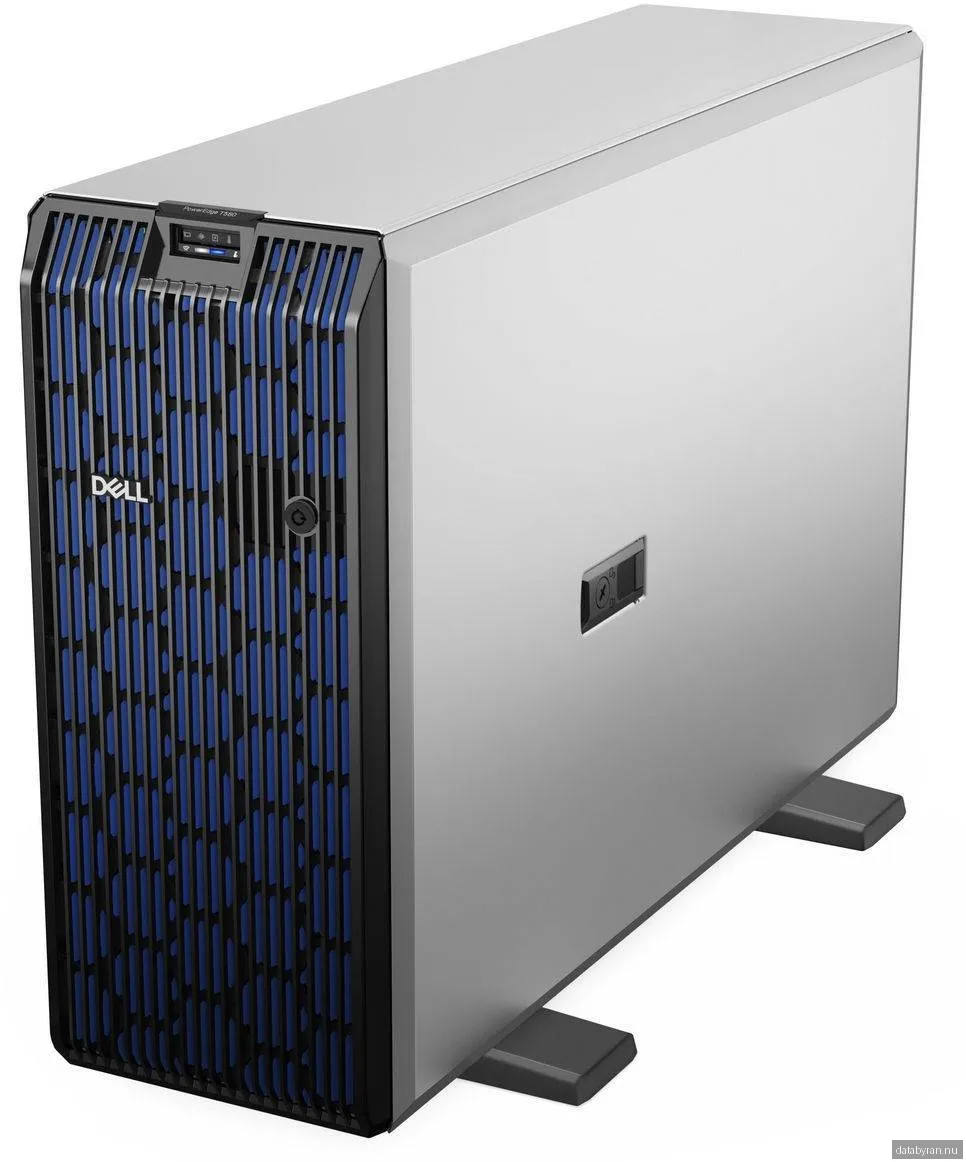 Dell PowerEdge T560, Intel Xeon Silver 4510 12-Core, 32 GB RAM, 480 GB SSD, 8x3.5" Hot-Swap, PERC H755, 2x1100W, 3 års på-platsen-garanti NBD