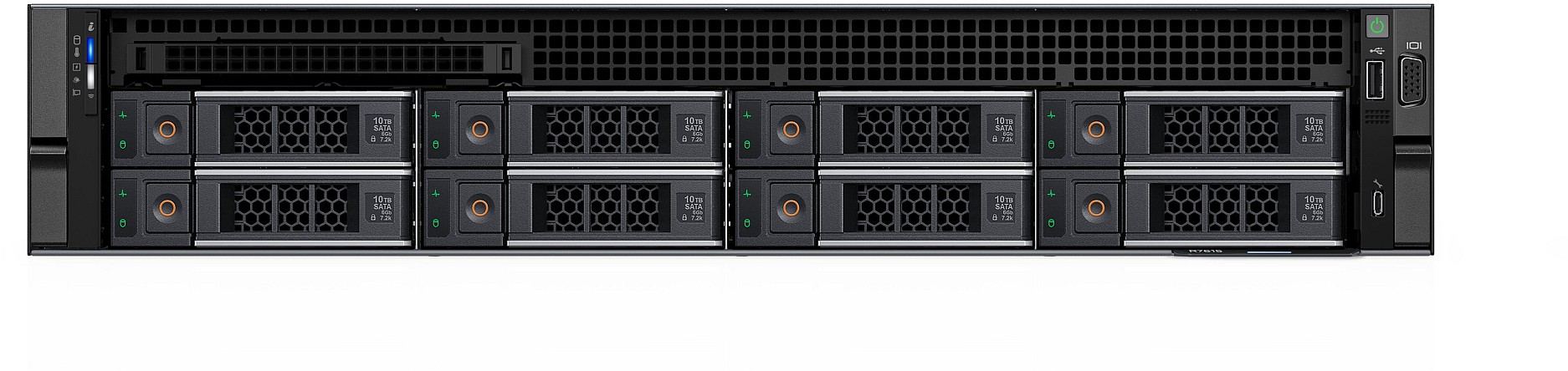 Dell PowerEdge R7615, AMD EPYC 9254 24-Core, 2x16 GB RAM, 480 GB SSD, 8x2.5" Hot-Swap, rackmonterad 2U, PERC H355, 2x700W, 3 års garanti
