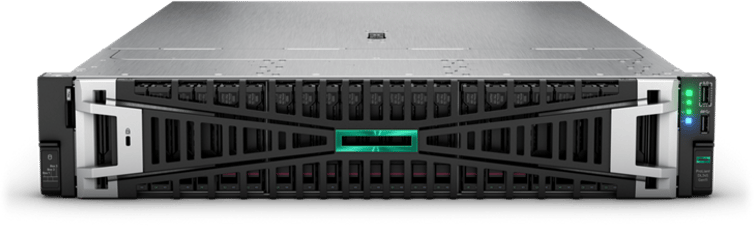 HP Enterprise ProLiant DL345 Gen11, AMD EPYC 9124 16-Core, 64 GB RAM, 2x480 GB SSD, hot-swap 8x2.5", 2x1000W nätagg, rackmonterad 2U