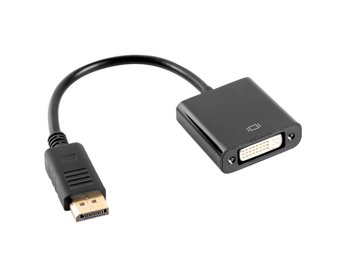 Lanberg - video adapter - DisplayPort to DVI-D - 10 cm