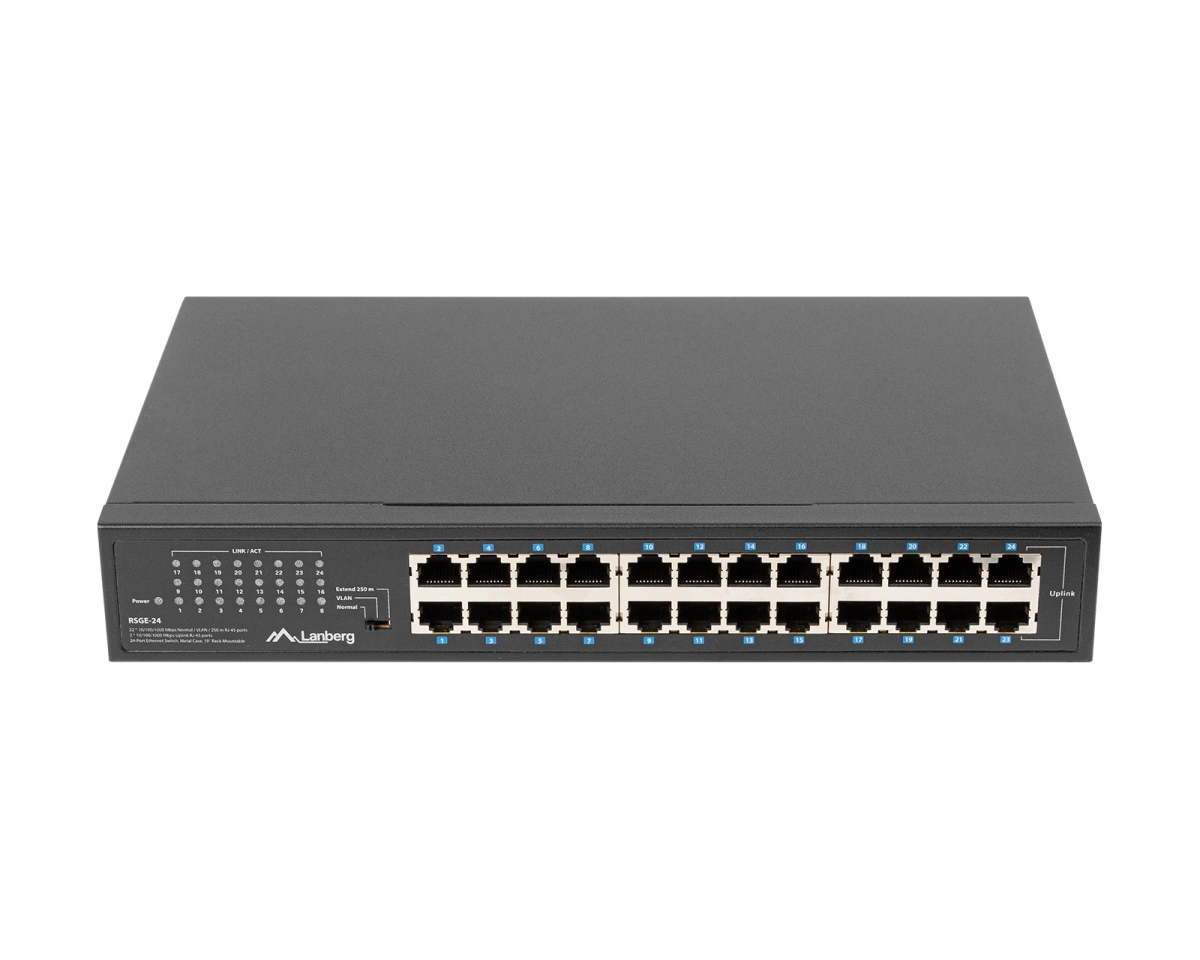Lanberg RSGE-24 - switch - 24 ports - unmanaged - rack-mountable