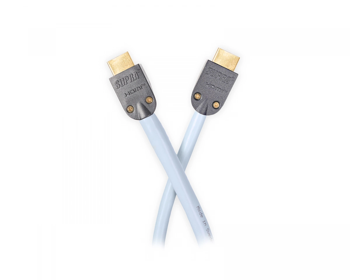 Supra HDMI 2.1 - 10m - Blå - 8K - Kabel med avtagbart kontakthus