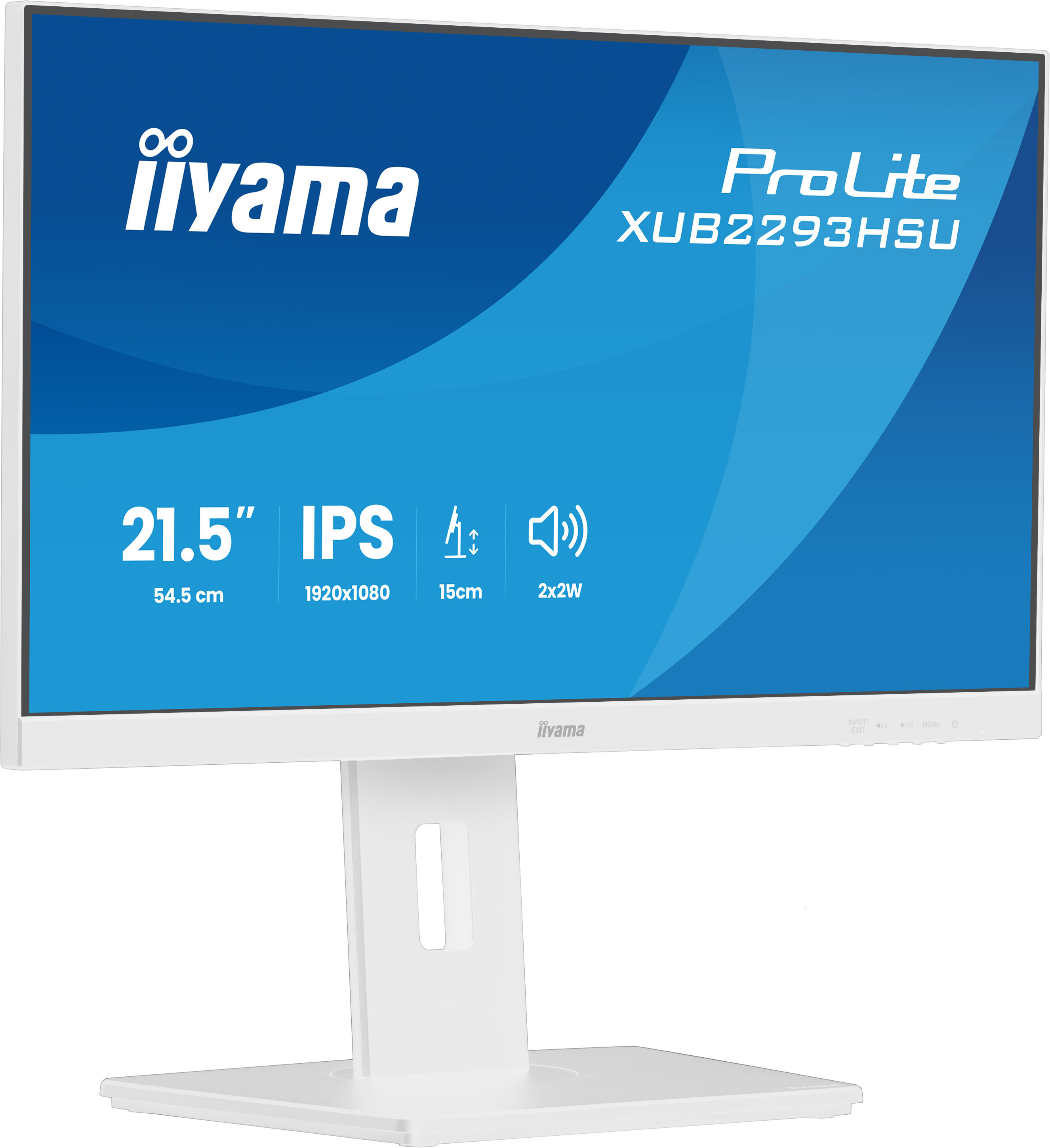 21.5" Iiyama XUB2293HSU-W7, IPS 1920x1080, 1 ms, 100Hz, HDMI/DP, högtalare, USB 2.0-hubb