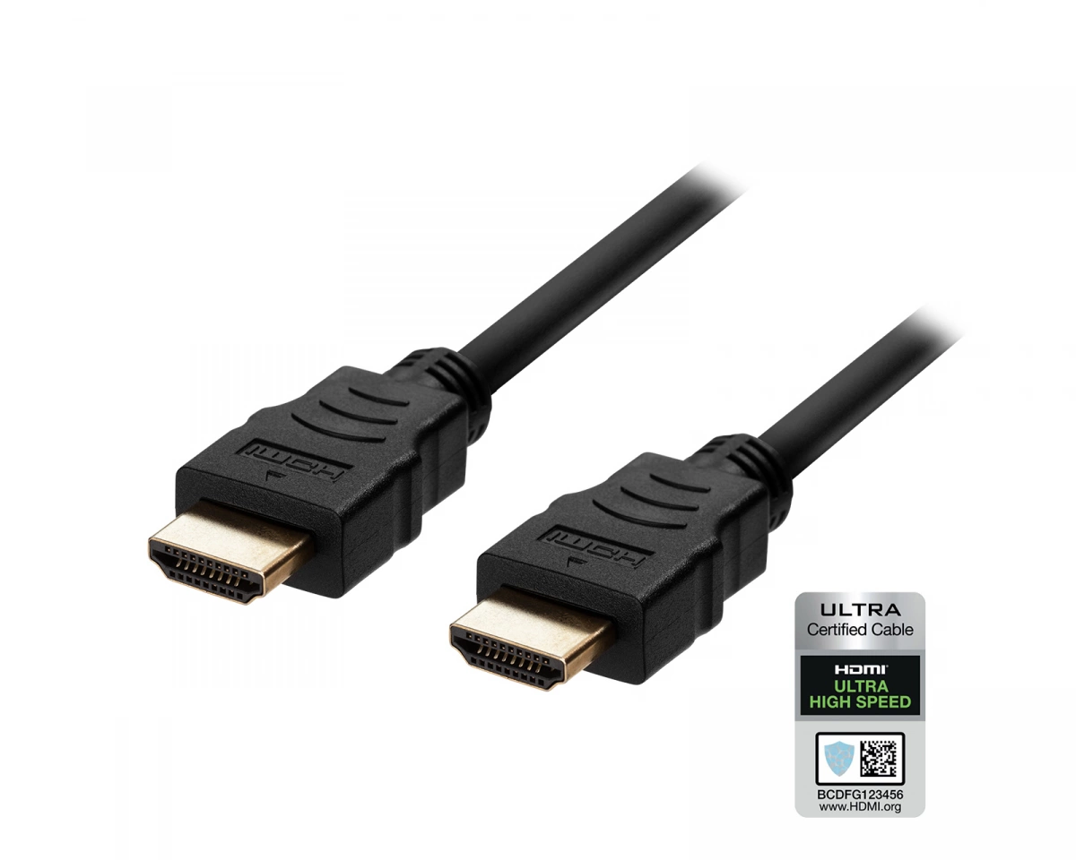HDMI-kabel Deltaco Ultra High Speed, 8K@60Hz, 2 meter - Svart