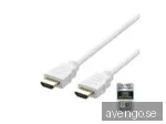 HDMI-kabel Deltaco Ultra High Speed, 8K@60Hz, 1 meter - Vit