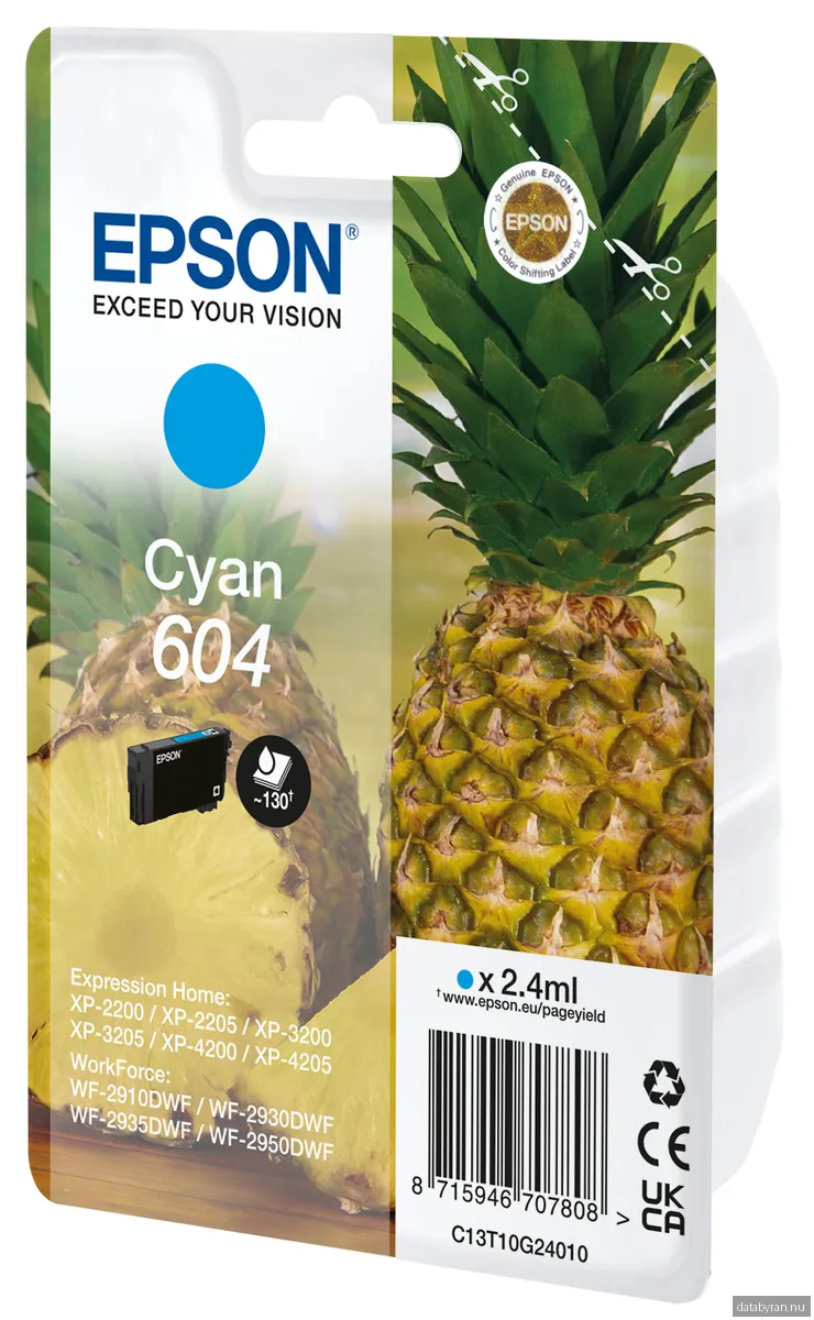 Epson 604 - cyan - original - ink cartridge