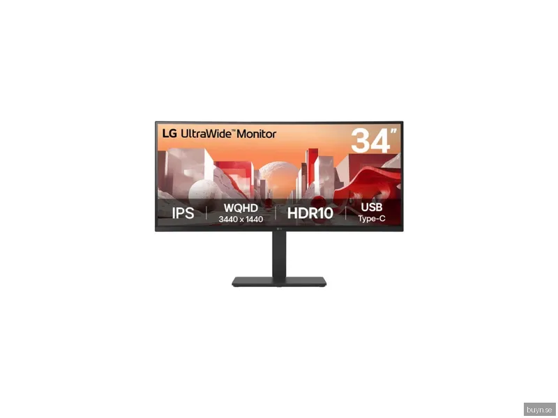 34" LG UltraWide 34BA75QE-B - 3440x1440 (UWQHD) - 60Hz - IPS - 90W USB-C - KVM switch