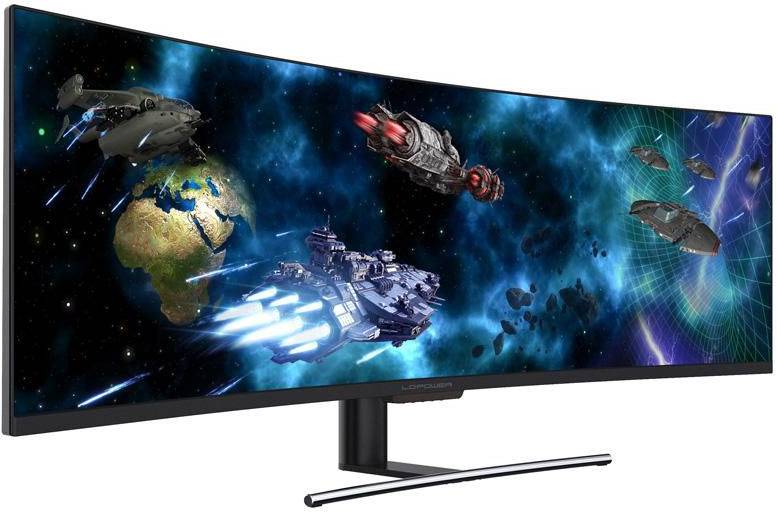 49" LC Power LC-M49-DFHD-144-C-Q, Curved VA QLED 3840x1080, 6 ms, 144Hz FreeSync Premium, HDR400, 2xHDMI/2xDP