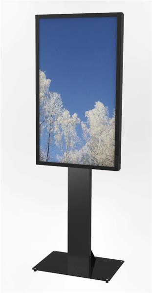 HI-ND Floorstand Standard Glass till 49-65" skärmar - Svart