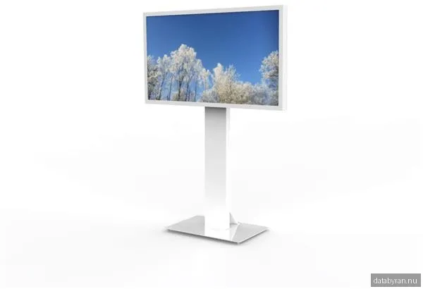 HI-ND Floorstand Standard Glass till 49-65" skärmar - Vit