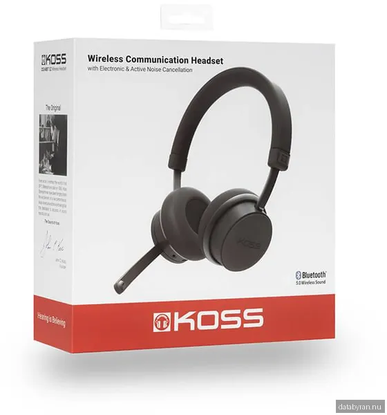 Koss CS340iBT Wireless Over-Ear Communication Headset, Bluetooth, ANC