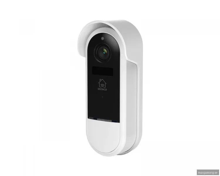 Deltaco SMART HOME WiFi dörrklocka med kamera, IP65 väderbeständig, vit