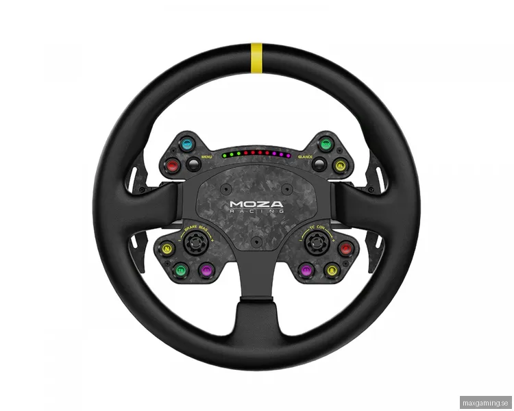 Moza Racing RS v2 Steering Wheel Round Leather - (33cm) Ratt för Racing