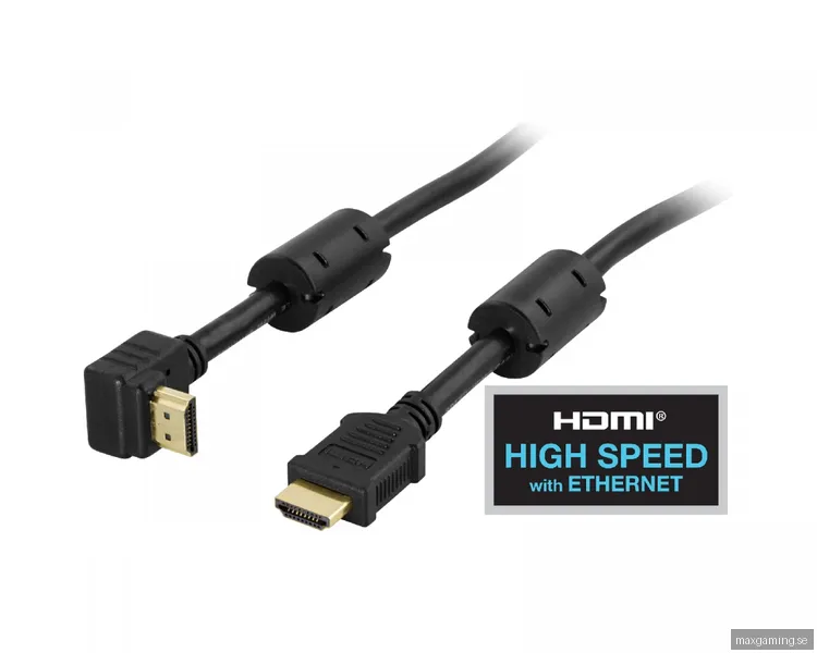 DELTACO HDMI-1005V - HDMI-kabel med Ethernet