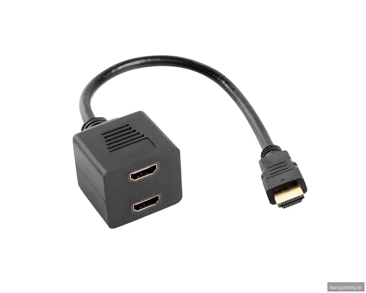 Lanberg HDMI-Am Hane till 2x HDMI-AF Hona Splitter 20 cm
