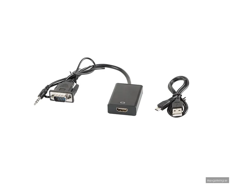 Lanberg VGA Hona till HDMI Hane + Ljudkabel