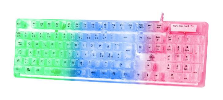 Deltaco Gaming DK250 RGB Gaming Tangentbord - Transparent