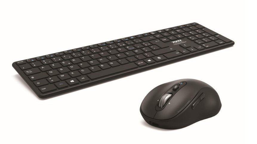 PORT Designs Full Size Wireless Keyboard and Mouse Combo, Bluetooth, laddningsbart, nordiskt
