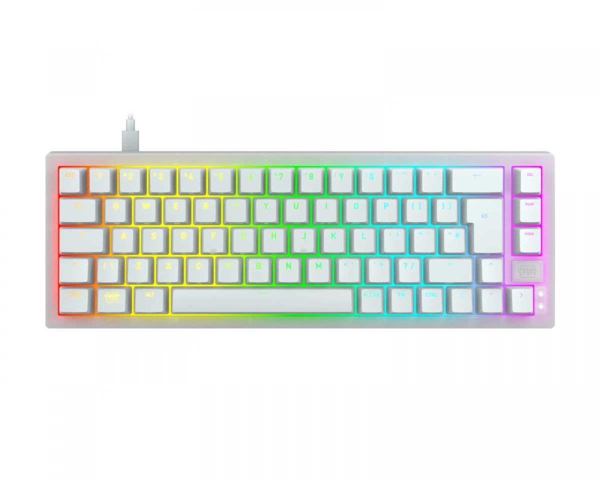 Xtrfy K5V2 RGB - Gaming Keyboard - Utan numpad - Nordisk - Vit