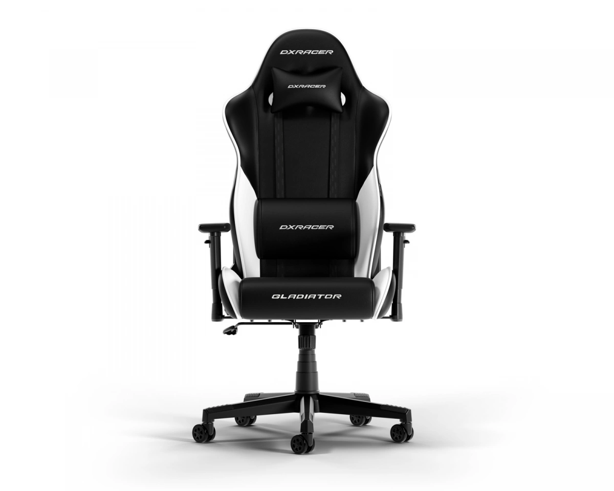 DXRacer GLADIATOR L Svart & Vit PVC Läder