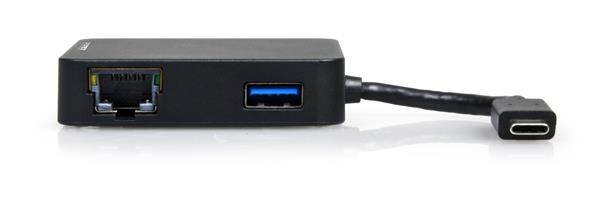 Multi-adapter PORT Designs, USB-C till HDMI/VGA/GigaLAN/USB 3.0 - Svart