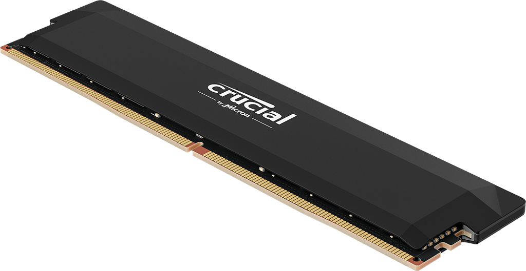 16 GB (1x16GB) DDR5-6400 Crucial Pro CL38, XMP / AMD EXPO