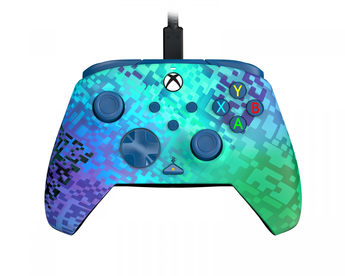 PDP Rematch Wired Controller - Glitch Green - Wired Controller - Microsoft Xbox One