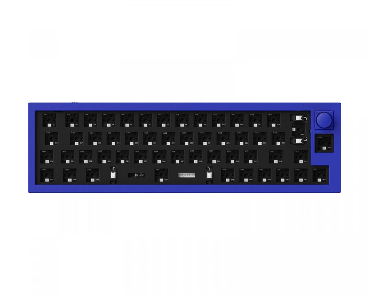 Keychron Q9 QMK 40% ISO Barebone Knob Version RGB Hot-Swap - Blå