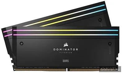 96 GB (2x48GB) DDR5-7000 Corsair Dominator Titanium RGB CL40, Intel XMP - Svart