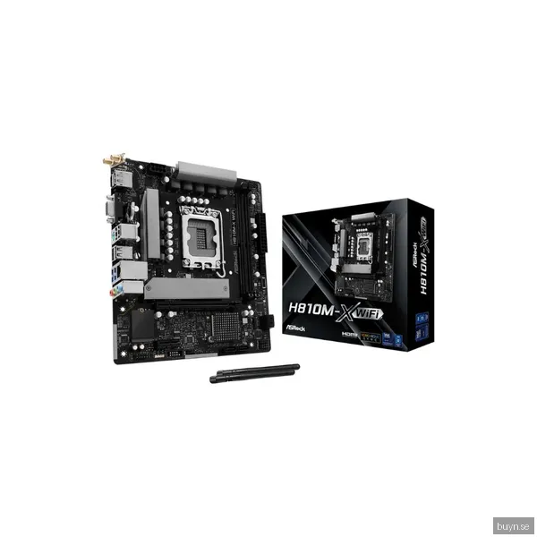 ASRock H810M-X WIFI Moderkort - Intel H810 - Intel LGA1851 socket - DDR5 RAM - Micro-ATX