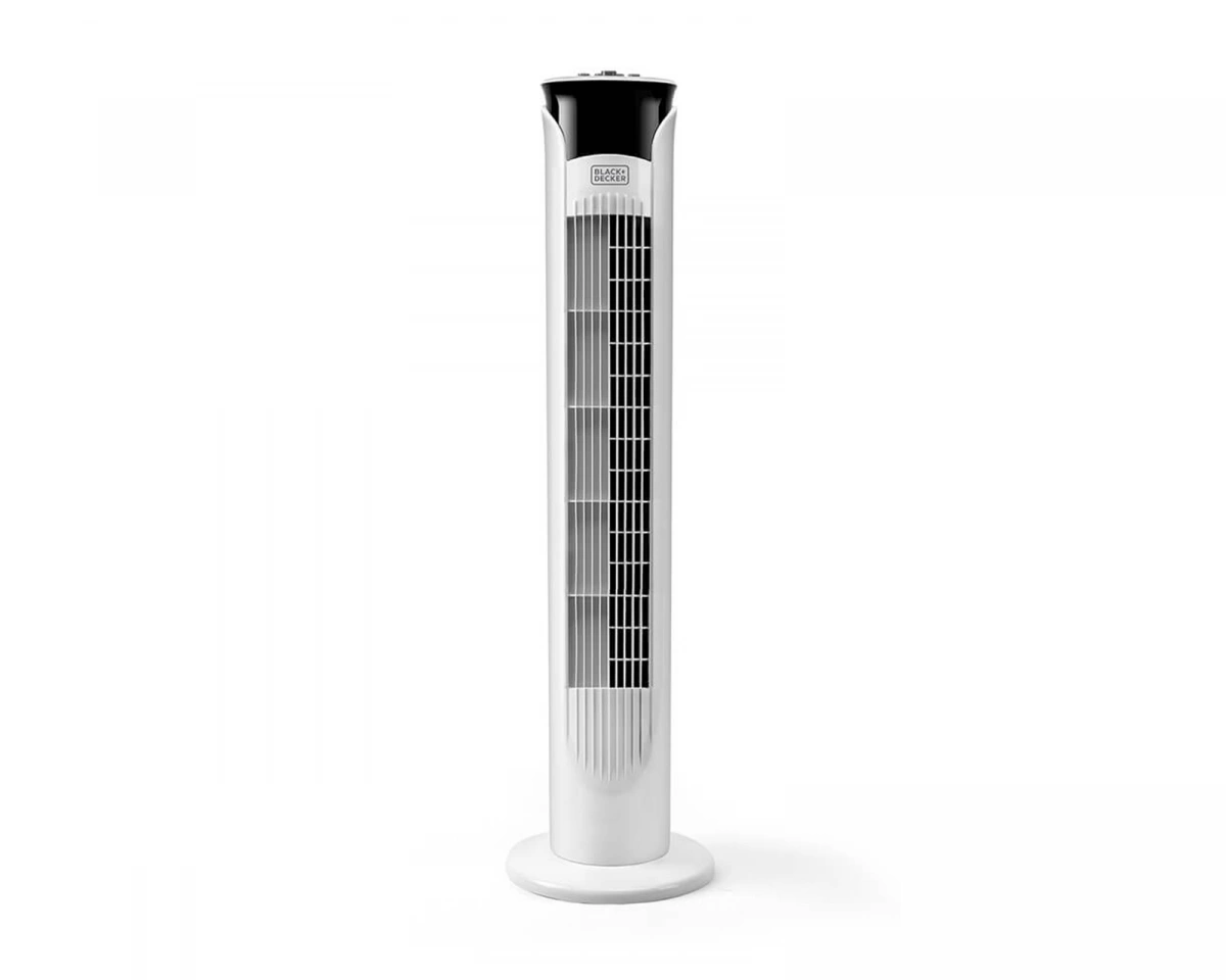 Black & Decker Tower Fan White 81cm
