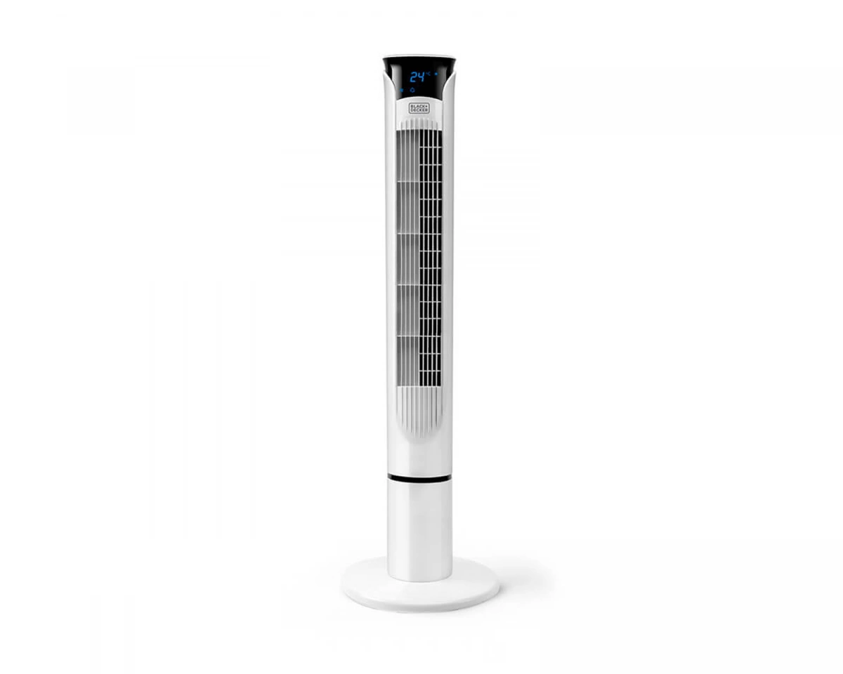 Black & Decker Tower Fan White 102cm