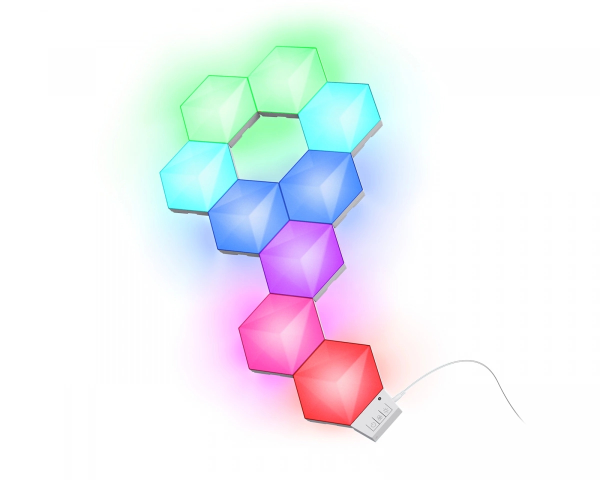 Trust Vybz Hexagon RGB LED-ljuspanel startpaket (9-pack)