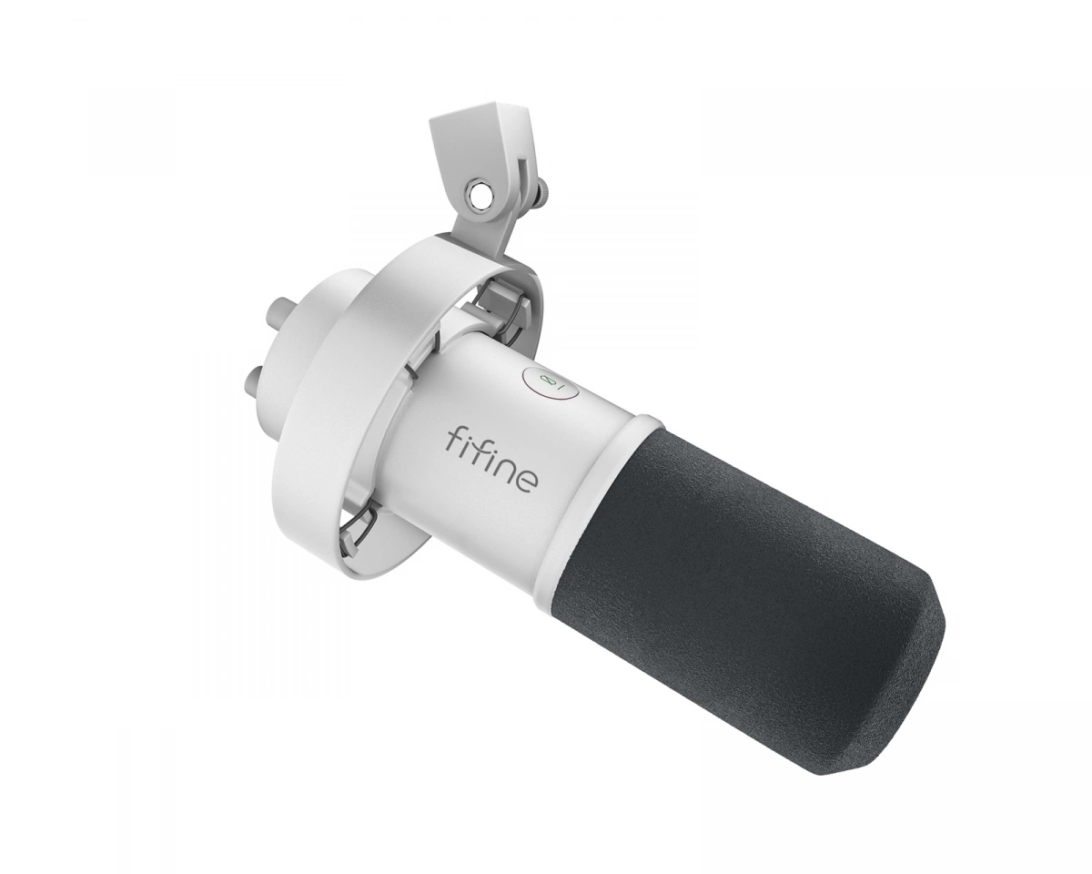 Fifine K688 USB / XLR Mikrofon - Dynamisk Mikrofon - Vit (DEMO)