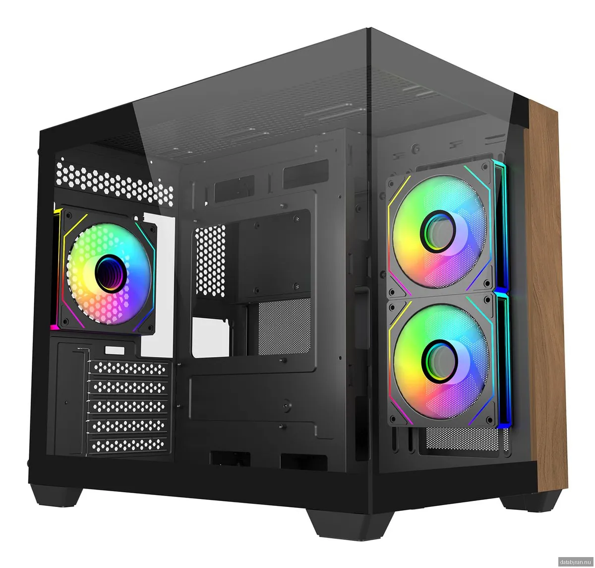 Cooler Master Elite 481 Wood - Chassi - Tower - Svart