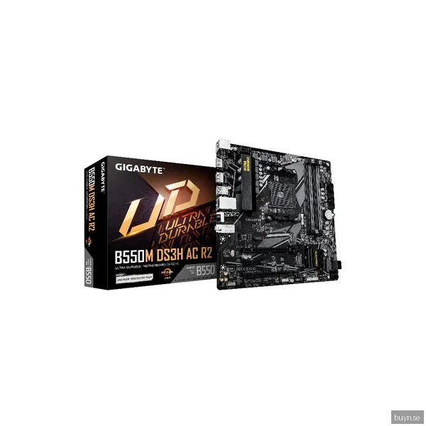 GIGABYTE B550M DS3H AC R2 Moderkort - AMD B550 - AMD AM4 socket - DDR4 RAM - Micro-ATX