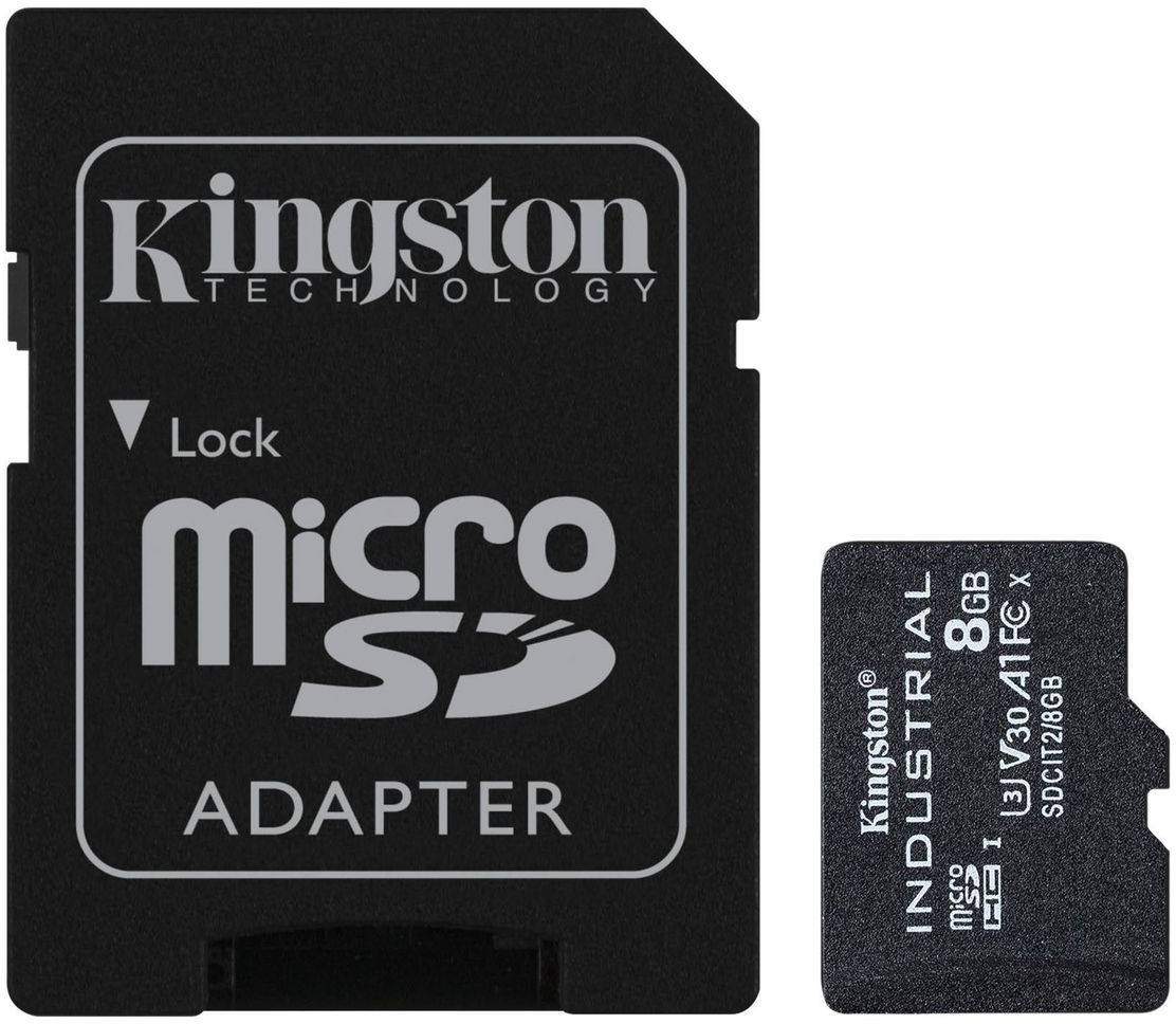 Kingston Industrial - Flash-minneskort (adapter, microSDHC till SD inkluderad)