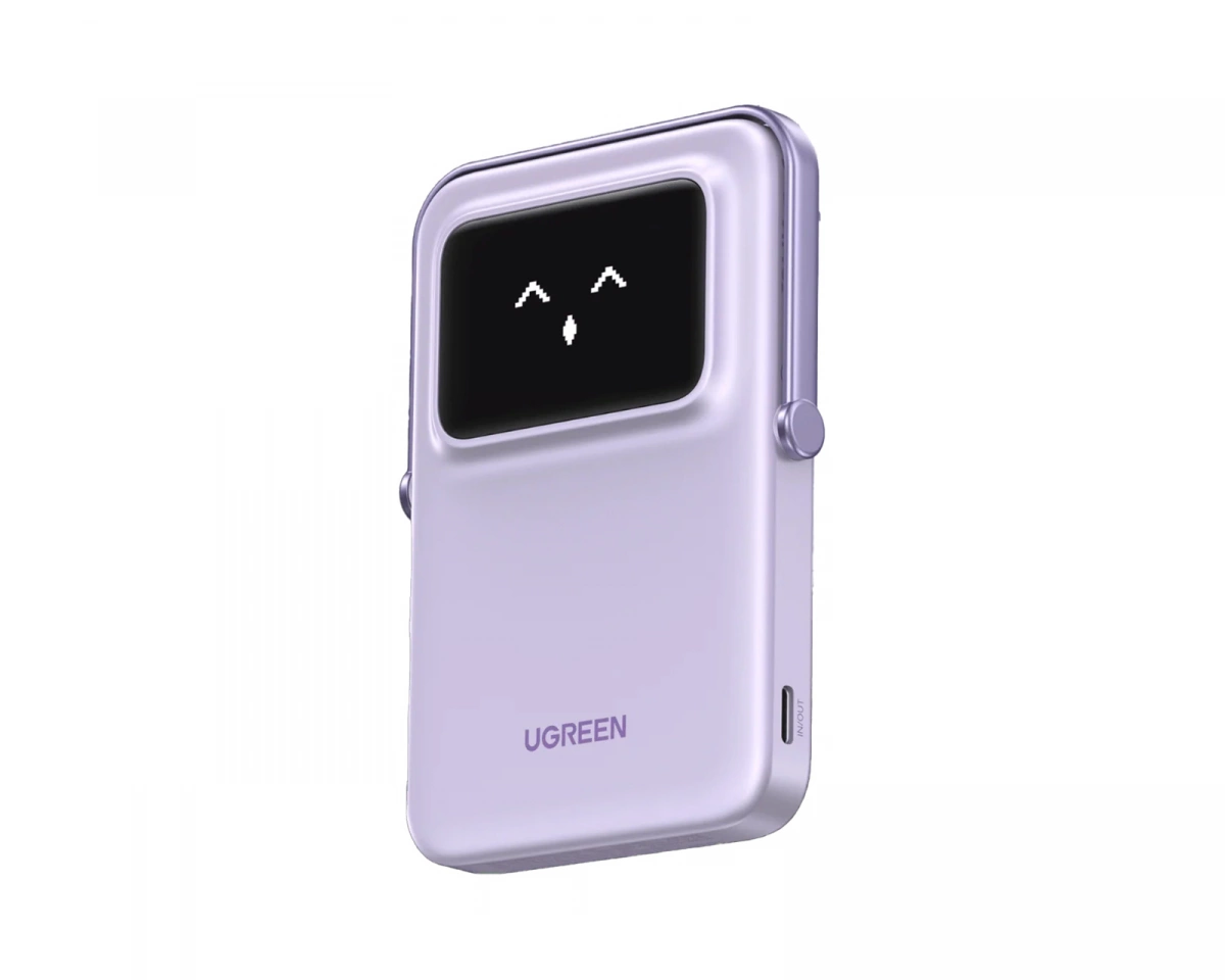 UGREEN Uno Magnetic Wireless 7.5W PowerBank - Purple - 5000 mAh