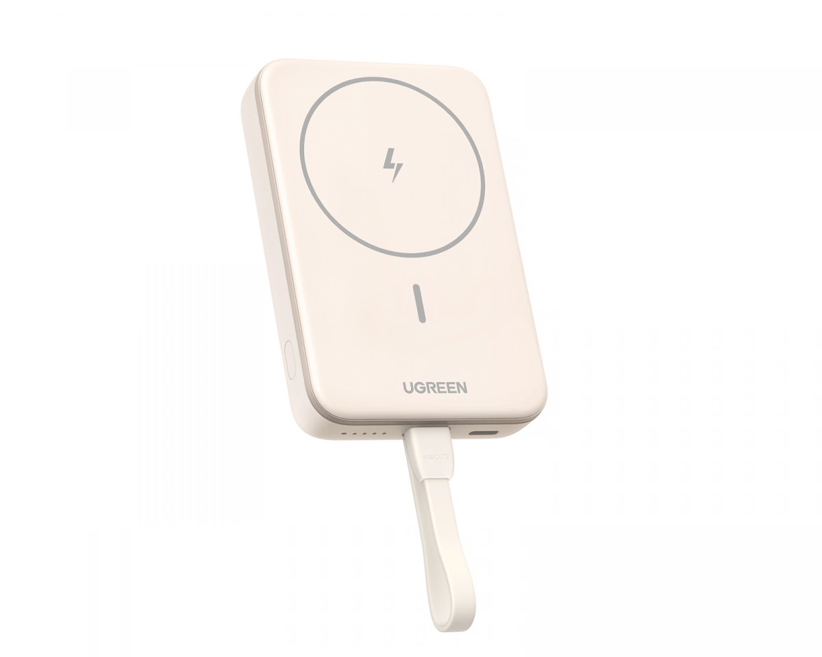 UGREEN 10000mah Magnetic Wireless Power Bank PowerBank - Beige - 10000 mAh