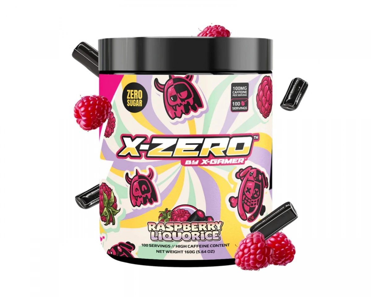 X-Gamer X-Zero Raspberry Liquorice - 100 Serveringar