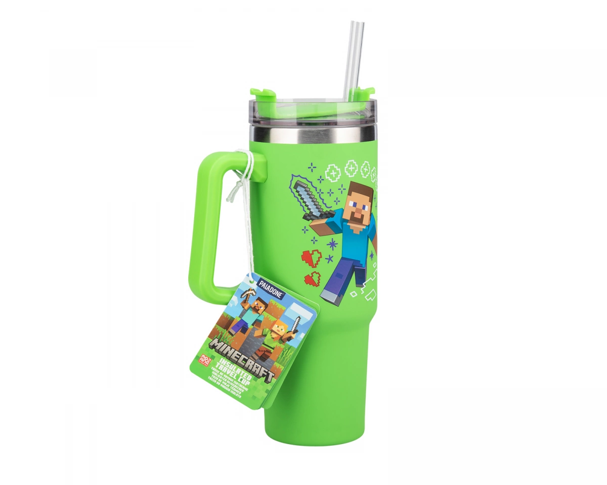Paladone - Minecraft Green 900ml Insulated Cup and Straw