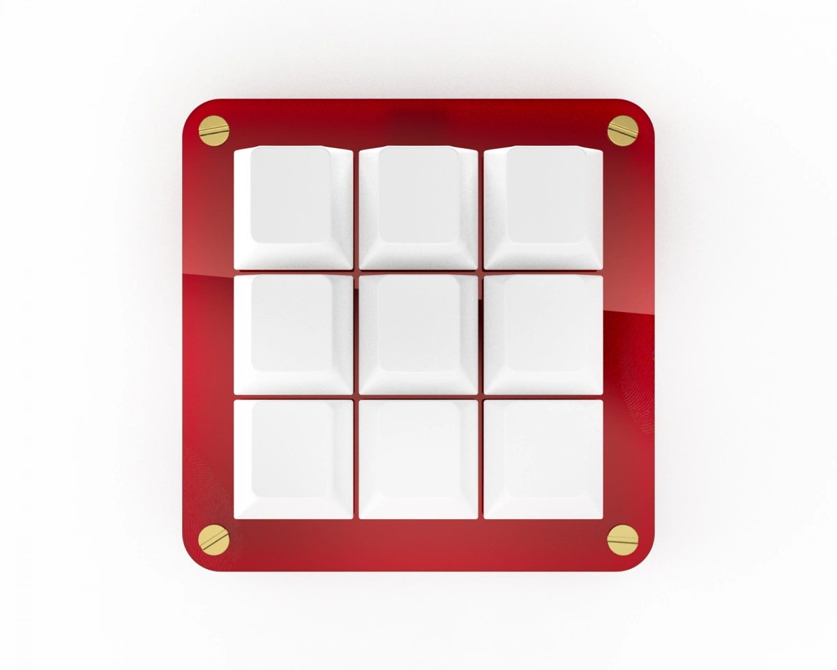MaxCustom 9-Key MacroPad - Röd