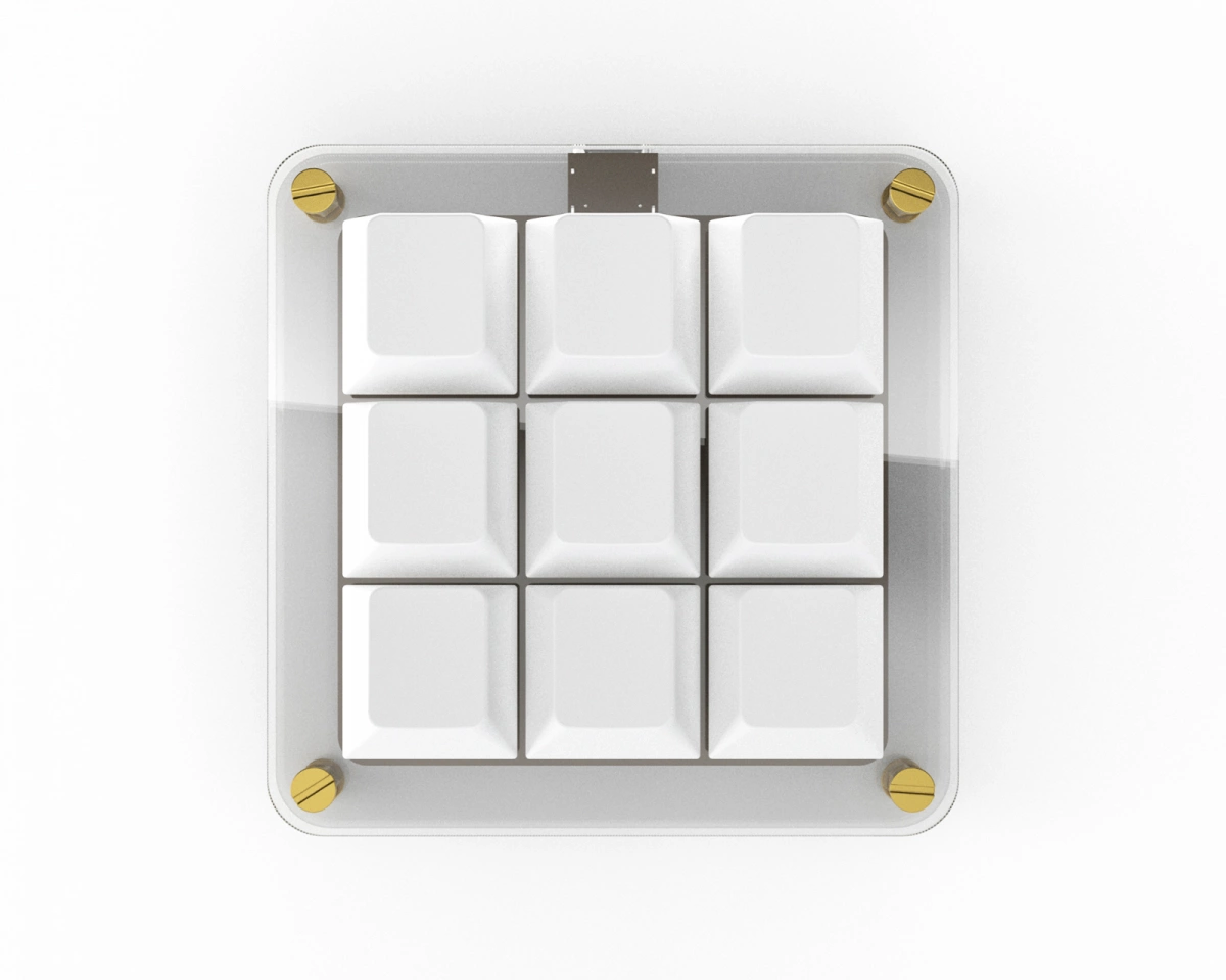 MaxCustom 9-Key MacroPad - Transparent
