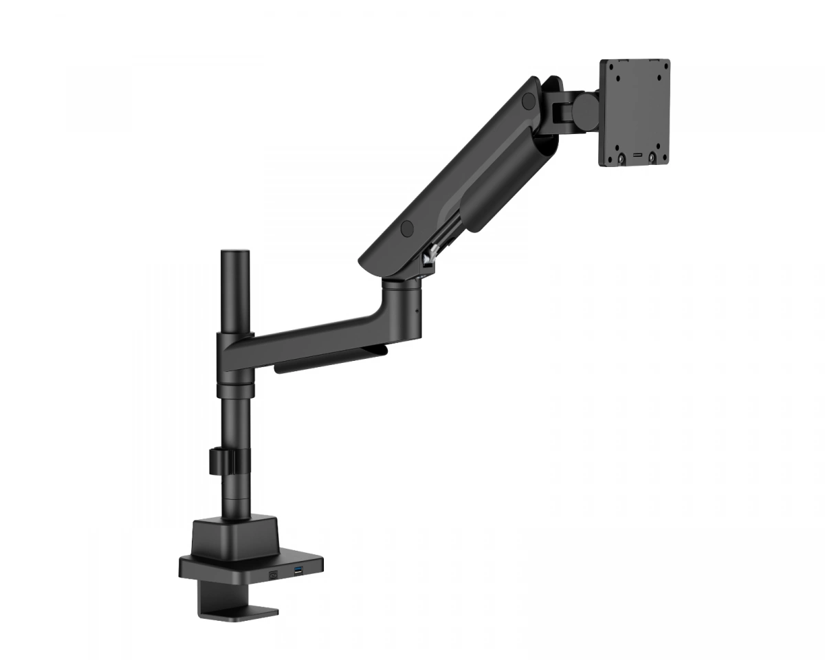 MaxMount Hercules Skärmstativ 27kg USB-Portar 24”-57” Svart - 1 Skärm