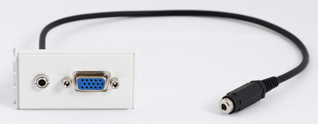 VGA-kablage dubbelskärmat HD15 ha-ha, 10 m