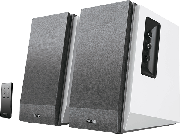 Edifier R1700BT, 2x33W RMS, Bluetooth, med fjärrkontroll - Silver/Vit