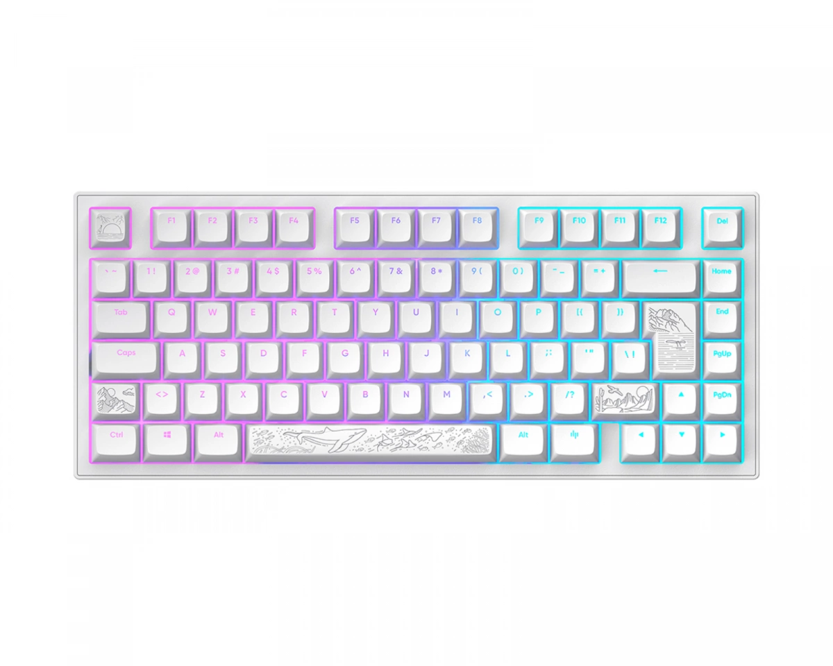 Dark Project ALU81 Gaming Tangentbord RGB - Terra Nostra [g3ms Moonstone] - Vit