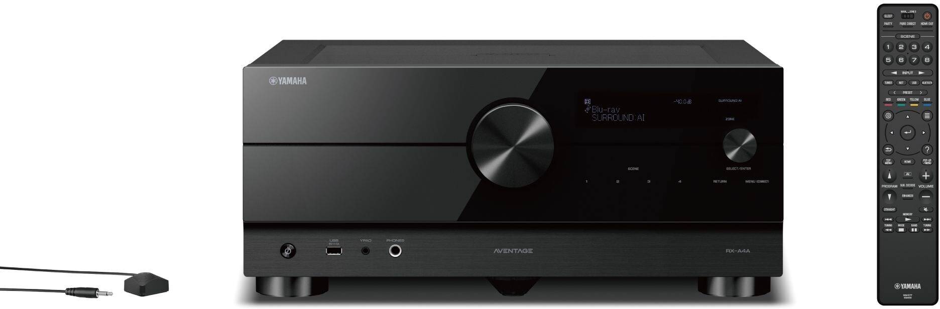Yamaha RX-A4A, AVENTAGE MusicCast AV receiver med Surround:AI, 7x110W - Svart